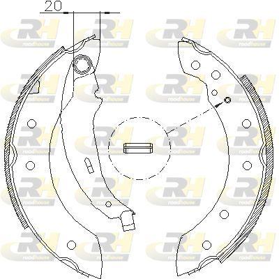 ROADHOUSE 4199.01 Brake Shoe Set — Brake Cables & Hardware
