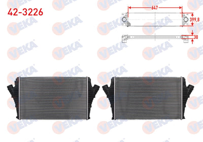 Veka 42-3226 Turbo Radiator (Intercooler) Opel Vectra C 2.0 16V Turbo 175 Hp 2003-2008 — Radiators & Fans