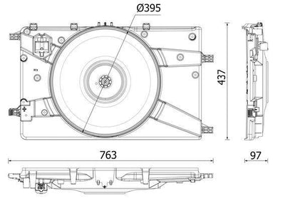 Mahle CFF546000P Fan Motor Opel Astra J 1.6 D (Cff546000p)