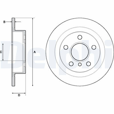 Delphi BG4706C Brake Disc (Twin Pack)-Painted, Deliksiz — Brake Rotors & Drums