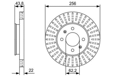 Bosch 0986479W05 Front Brake Disc Accent Blue/i20/Rio 2011- | Set of 2