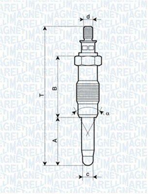 Magneti Marelli 060900060606 Glow Plug 11V Master Traffic Movano Vitara Clio I Doblo Partner Berlingo P406 — Coils & Plugs