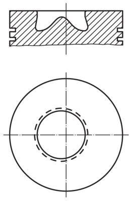 MAHLE Piston + Piston Ring Std (93.67mm) for Ford Transit 2.5 TD — Pistons & Rotating