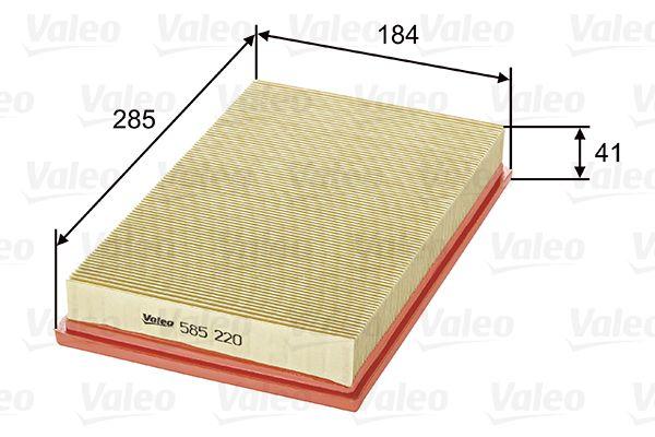 Valeo 585220 Air Filter Opel Vectra A 1.6S/1.6I/1.8/2.0I, Volvo 760 2.3 Turbo 87-