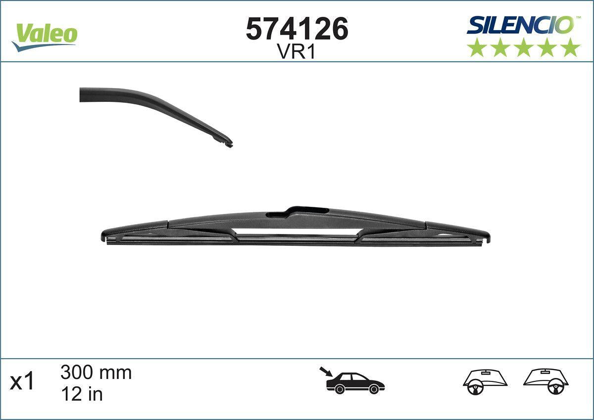 Valeo 574126 Wiper 300mm (X1) M1 (Renualt Twingo Toyota Yaris) — Wipers