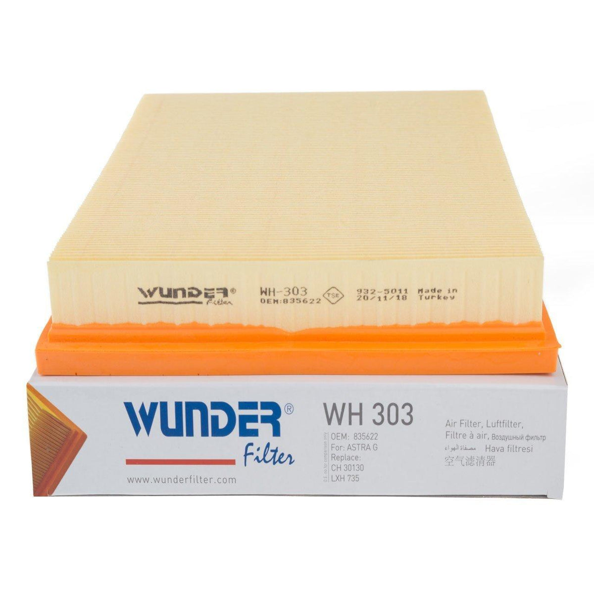Wunder Air Filter for Opel Zafira B 1.6 — Air & Cabin Filters
