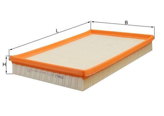 Mahle LX613 Air Filter (341*206*42) Opel Vectra B 1.6i 1.8i 2.0i 2.5i V6 X16szr X16xel Z1 — Air & Cabin Filters