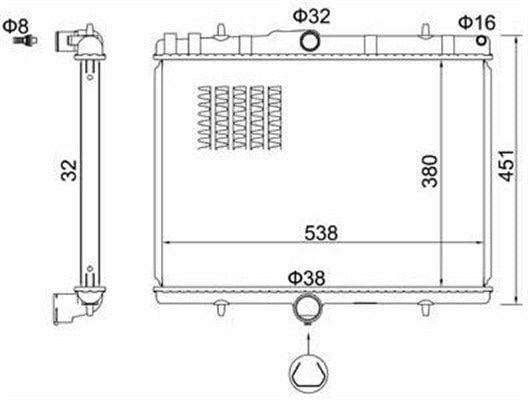 MAGNETI MARELLI Radiator for Expert, Jumpy Models — Radiators & Fans