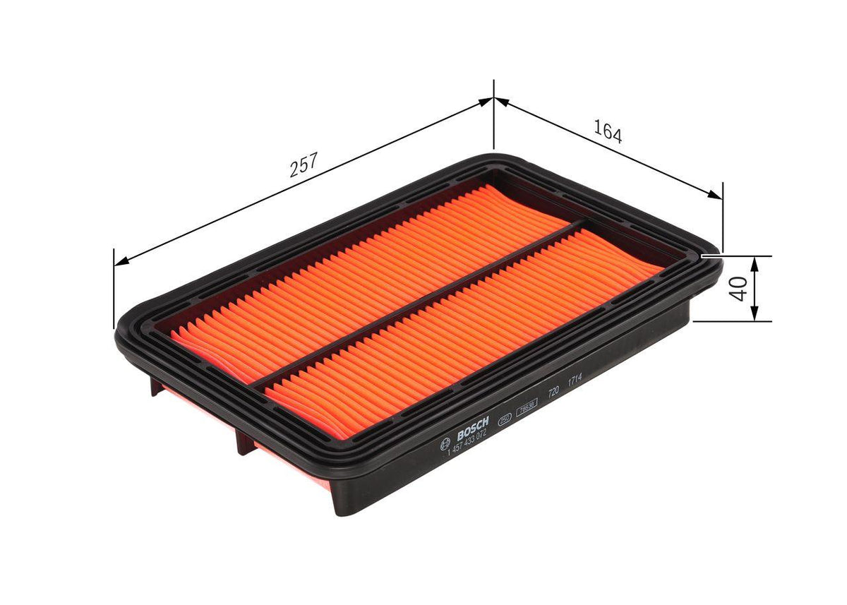 Bosch 1457433072 Filter Air (Mazda 626 2.0I 16V 91-94)