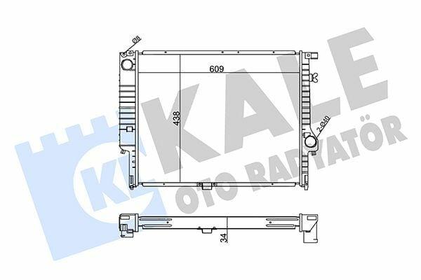 Kale 351930 Radiator - Engine Cooling Radiator for BMW 5 Series (E34) & 7 Series (E32) — Radiators & Fans