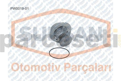 Supsan PW0019-01 Water Pump Astra F Astra G Corsa C Vectra B Vectra C X16xel Z16xe — Water Pump & Thermostat