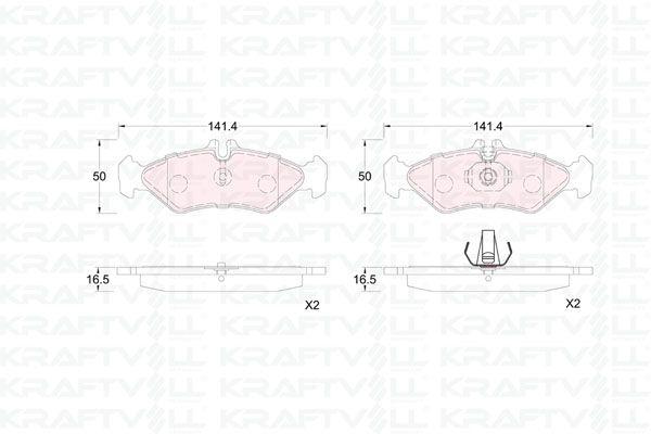 Kraftvoll 07010401 Brake Pad Rear Sprinter 96 > 06 Lt 28 35 46 96 > 06