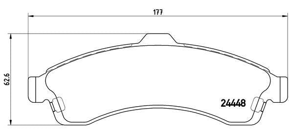 Brembo P10009 Brake Pad Front Low-Met Chevrolet — Brake Pads