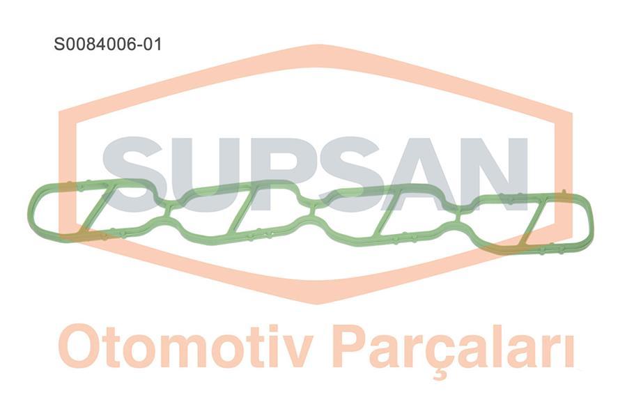 Supsan S0084006.01 Gasket Manifold Intake Silikon (Fiat: Doblo Palio Albea 1.3 JTD 16V Opel: Astra Corsa) — Gaskets & Seals