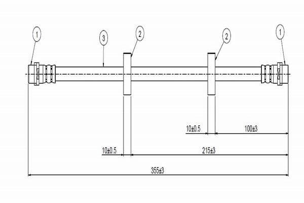 CAVO Brake Hose C800.428.A - 2 Pack for Transporter T4 (91-95) — Brake Hydraulics