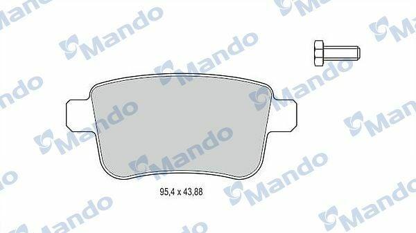 Mando MBF015241 Brake Pad Set Rear 08 Kangoo ECE R90 Approved, Durable Design Compatible with Renault Kangoo — Brake Pads