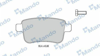 MANDO Brake Pad Set Rear 08 Kangoo - ECE R90 Approved, Durable Design — Brake Pads