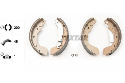 Textar 91044900 Brake Pad Brake Drum Opel Astra F /Vectra A /Corsa C (200X46) Thick — Brake Rotors & Drums