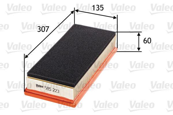 Valeo 585223 Air Filter Alfa Romeo 147 1.6 16V T.Spark Eco 03-10 — Air & Cabin Filters