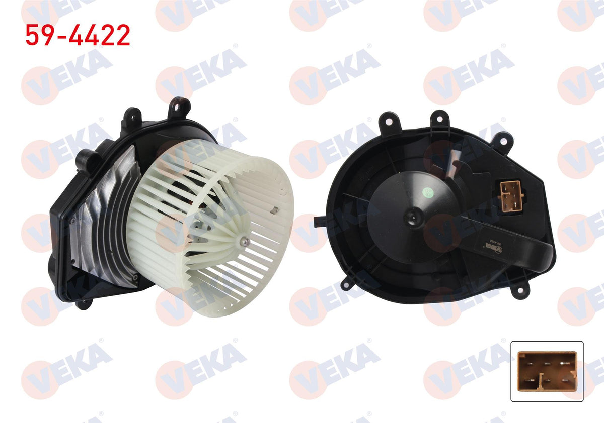 Veka 59-4422 Heater Motor Automatic with A/C Volkswagen Passat (3B2) 1996-2000 / Audi A4 (8D2) 1994-2001 / — Heater & Blower