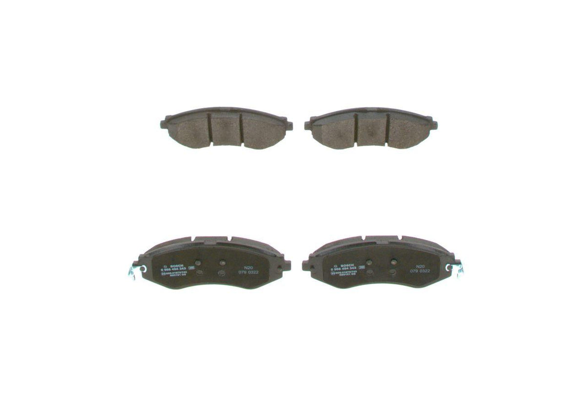 Bosch 0986494343 Brake Pad Front Lacetti 04> Nubira 00> — Brake Pads