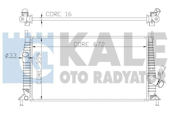 KALE Ford Focus 2004-2008 Radiator - 1.6L Gas & Diesel — Radiators & Fans