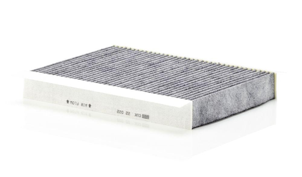 Mann CUK22022 Cabin Air Filter with Carbon (Fiat 500 0.9 13-/ 500L 0.9 1.4 1.3D Multijet 1.6D Multijet 12 -)