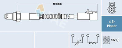 FAE 77447 Lambda Sensor Ford C-Max II 1.6 Ti 10-/Focus C-Max 03-07 — Oxygen & Air-Fuel