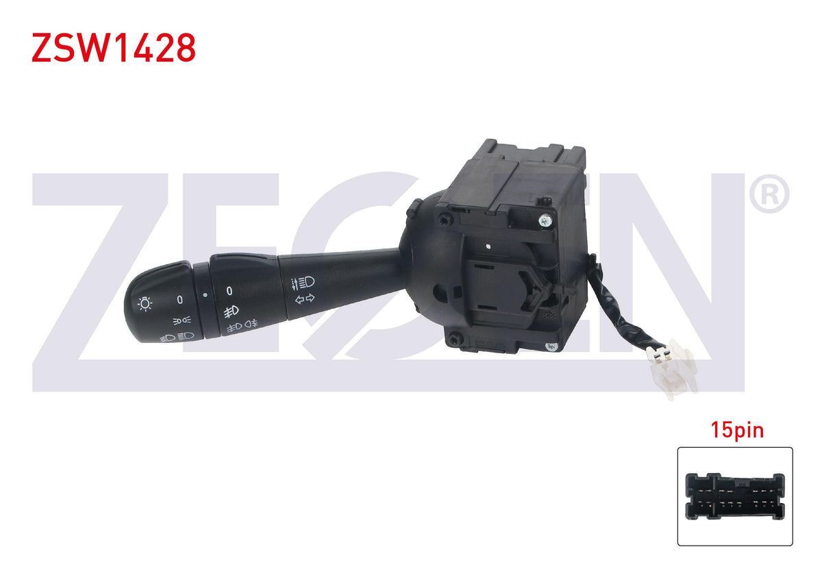 Zegen ZSW1428 Headlight Turn Signal Kumanda Arm 17 Pin Renault Clio IV-Traffic III-Captur-Duster — Tail, Signal & Reflectors