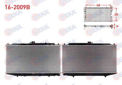 Veka 16-2009B Water Radiator Brazing Honda Civic IV 1.5i M-T Ac + /-1987-1993 — Radiators & Fans