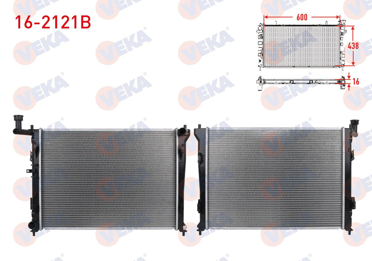 Veka 16-2121B Su Radiator Brazing Hyundai i30 (Fd) 1.4i M-T 2007-2011