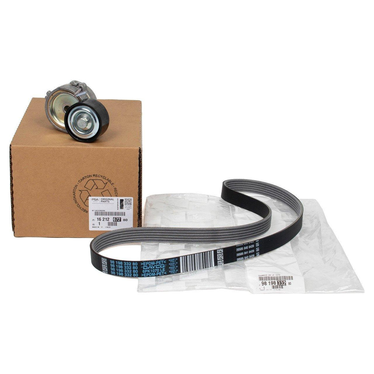 Peugeot 2008 Original V Belt Kit and Tensioner Block for 1.2 Gasoline Engines — Belts