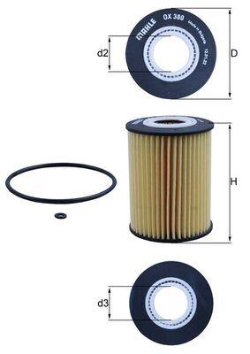 Mahle OX380D Oil Filter Mercedes W203/W204/W211/W164/W209/W221 OM642 Vito Sprinter — Oil Filters