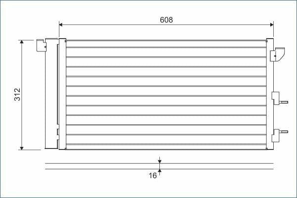 VALEO 818005 A/C Condenser - Condenser for 04-Panda — Condensers & Evaporators