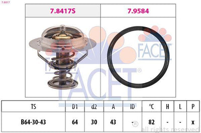 Facet 7.8417 Thermostat Chrysler Stratus 2.5L Ja