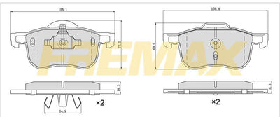 Fremax FBP-1145 Front Brake Pad (Corbon Formula) Volvo S60i /S70 /S80i /V70 /Xc70 96-> — Brake Pads