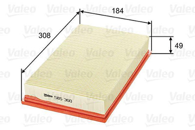 Valeo 585360 Air Filter (Jaguar Xj 3.2, 4.0 and 2 more models — Air & Cabin Filters