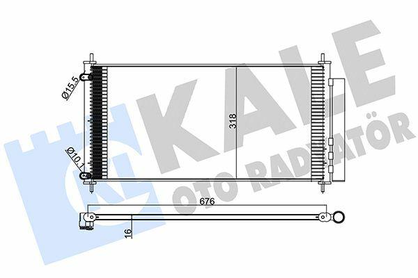 KALE Climate Radiator Condenser for Auris 07-12 & Verso 09 — Condensers & Evaporators