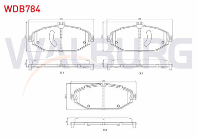 WALBURG WDB784 Brake Pad Front Mercedes E Series (W213) E 200 2016 — Brake Pads