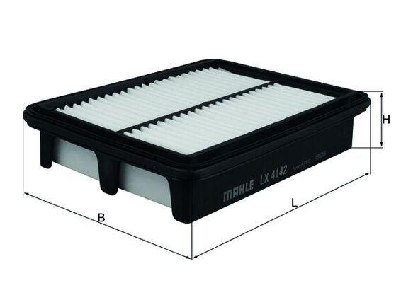 Mahle LX4142 Air Filter Mazda 2 1.5 (2015->) Mazda 3 1.5 (2014->) Mazda CX-3 1.5 (2015–2018)