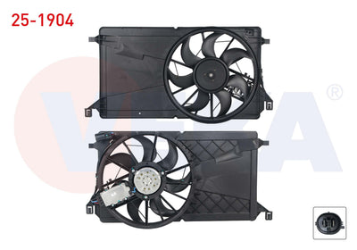Veka 25-1904 Fan Motor (Su + A/C) with Shroud Single Fan with Control Unit Ford Focus II (Da) 1.6 — Motors, Pumps & Antennas