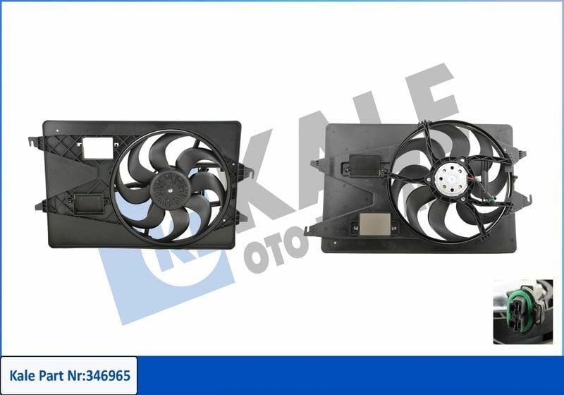 KALE Fan Motor 346965 - Engine Cooling Fan + Shroud for 01-07 Ford Mondeo III — Radiators & Fans