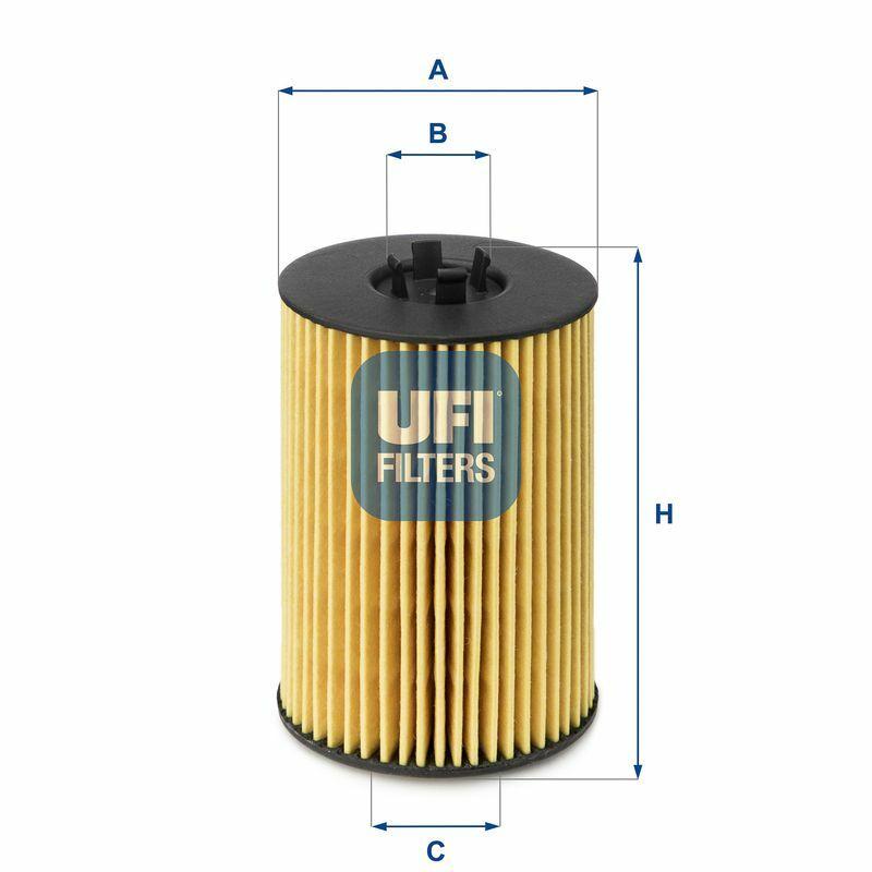 UFI Oil Filter 25.144.00 - Compatible with VW Golf VII, Passat and 2 more models — Oil Filters