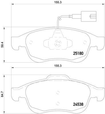 MGA 55682 Brake Pad Front-(Alfa Romeo: Giulietta 2010 > >) — Brake Pads