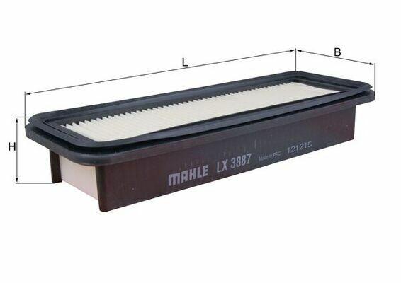 MAHLE LX3887 Air Filter - Compatible with Micra K13 1.2 — Air & Cabin Filters