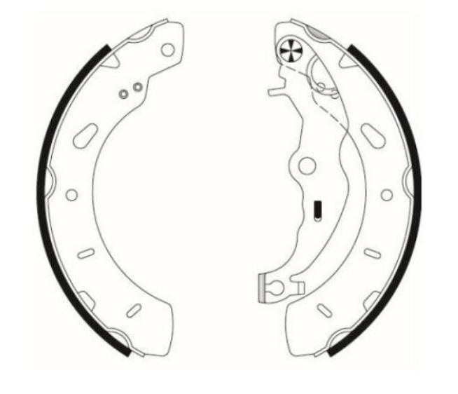 MGA 54247 FORD Puma 2020+ Rear Brake Shoe Set Transit Courier, Focus III, Tourneo Courier, B-Max