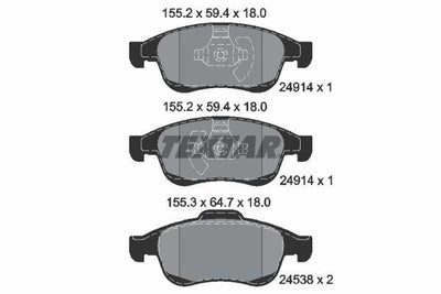 Textar 2491401 Brake Pad Front Juke (F16) 19- — Brake Pads