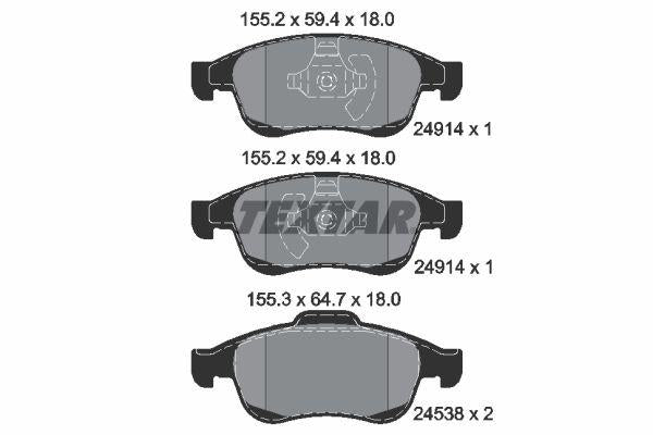 Textar 2491401 Brake Pad Front Juke (F16) 19- — Brake Pads