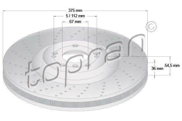TOPRAN 409481 Brake Disc Mercedes X166 W166 C292 — Brake Rotors & Drums