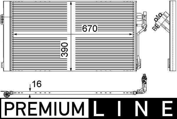 MAHLE AC761000P Climate Radiator - 639 Viano — Radiators & Fans